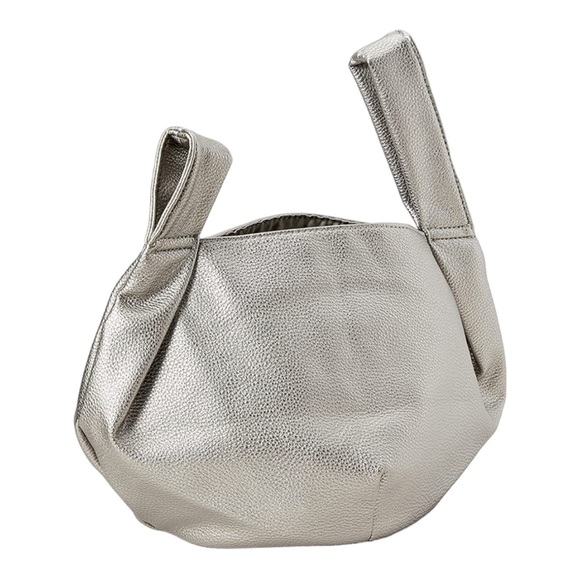 NWT The Drop The Drop Women's Avalon Small Tote Bag Color Metallic Silver - Picture 5 of 13